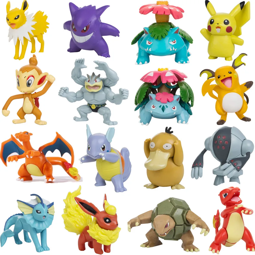 5-10cm Pokemon Figures Model Charmander Popplio Litten Pikachu Arceus Action Figure Collectible Toys