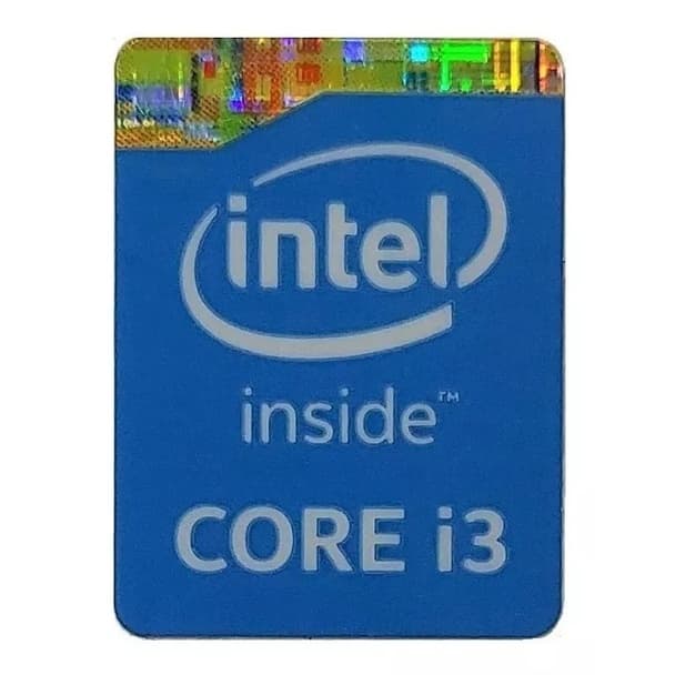 Adesivo Original Processador Intel Core I3 4º E 5° Geração Fundo Azul