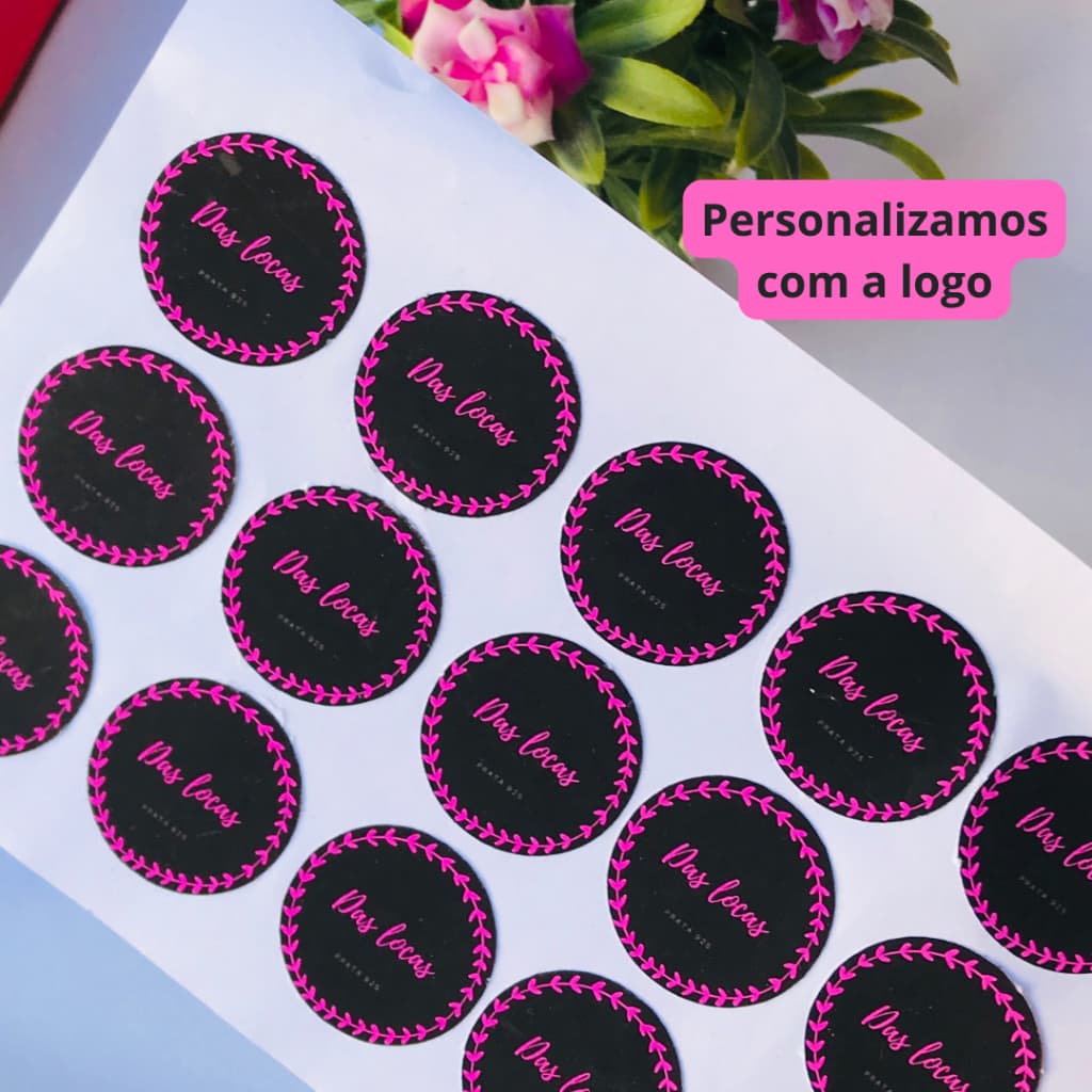 Adesivo/ etiqueta com a logo