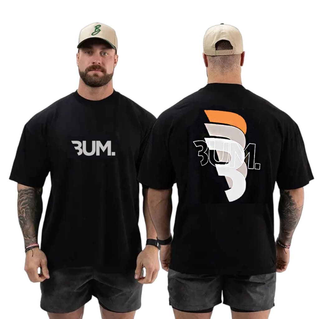 Camiseta Oversized Larga Bum Fisiculturista Treino Academia Casual 100% Algodão Alta Qualidade Neves Outlet