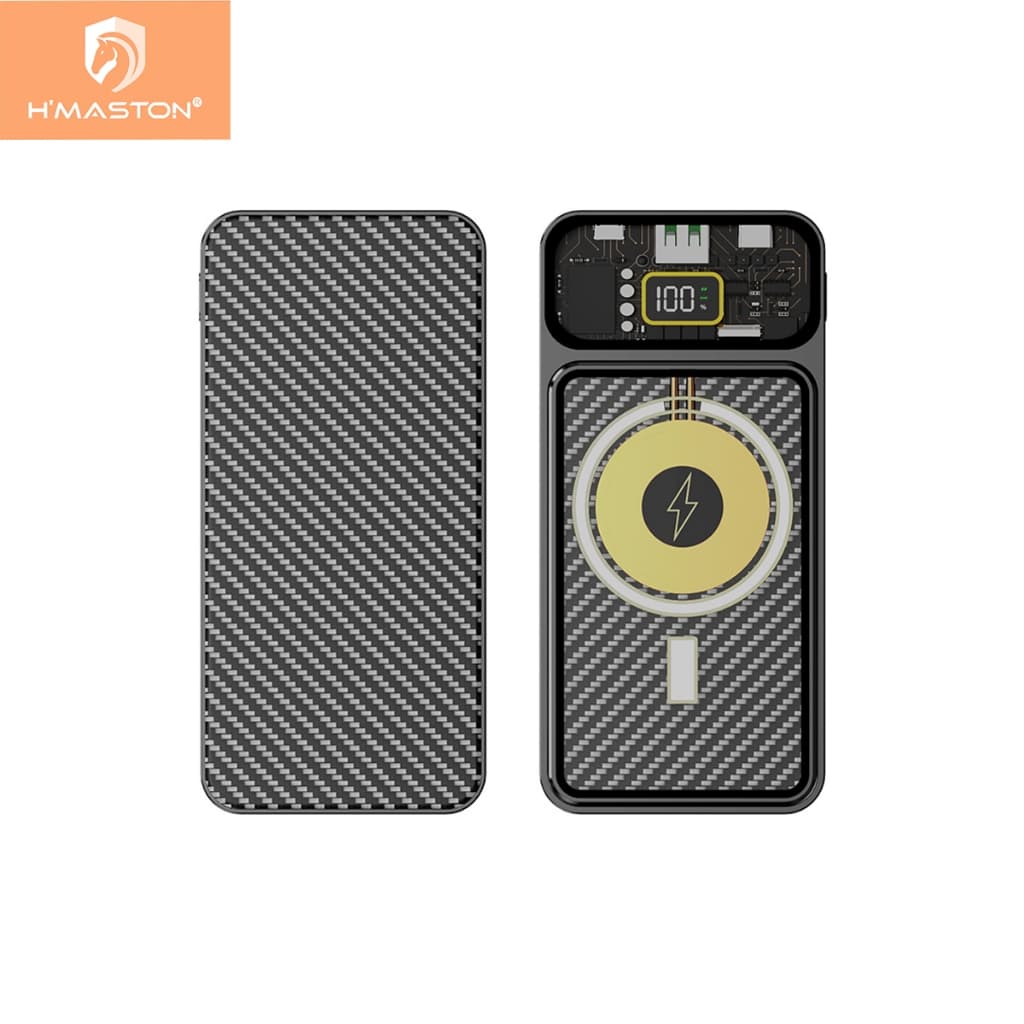 H'maston YD-33 Carregador Portátil Magnetico Power Bank 10000mah 15W Carregador Portátil Indução