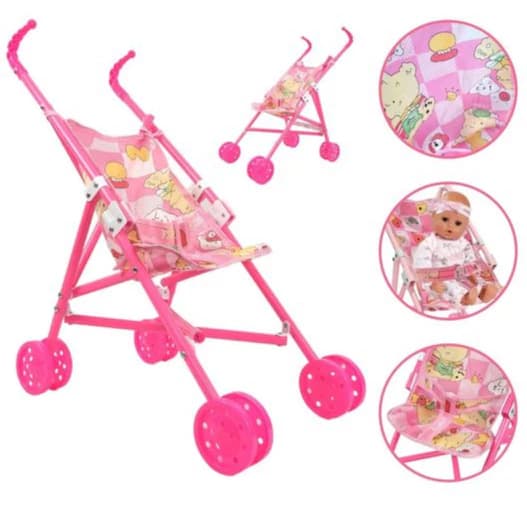 Carrinho De Boneca Bebe Reborn Brinquedo Infantil Passeio