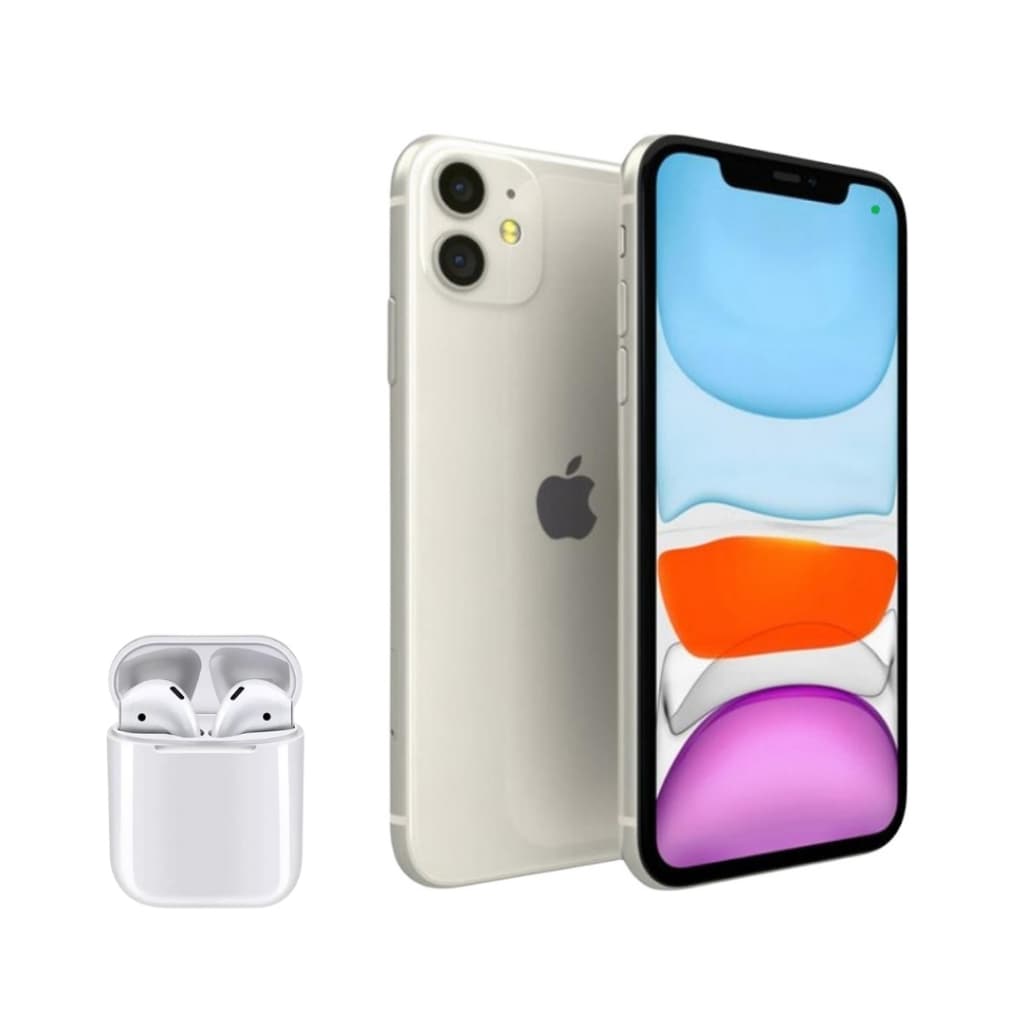 Vitrine Apple Iphone 11 Branco 128gb 4g Tela 6.1 IPS+ Fone de Ouvido Bluetooth