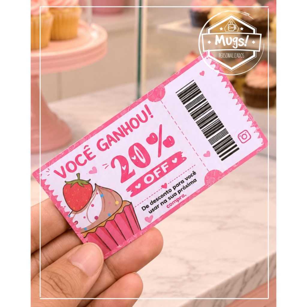 Cartão Ticket Card - Cupom de Desconto Confeitaria__MOD153