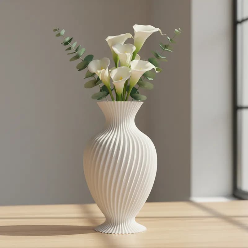 Vaso Decorativo Impressão 3D - Com Pequenos Defeitos - SORTIDOS - Plástico - Outlet - Decoração Sala Quarto Escritório
