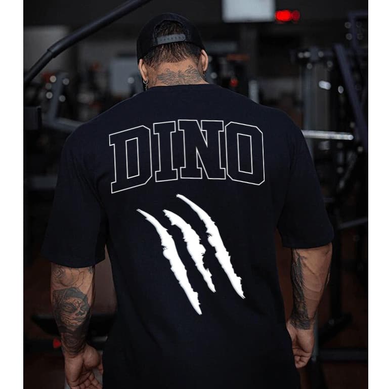 Camiseta Camisa Oversized Grande Musculação 100% Algodão Casual Treino Academia Dino Neves Outlet