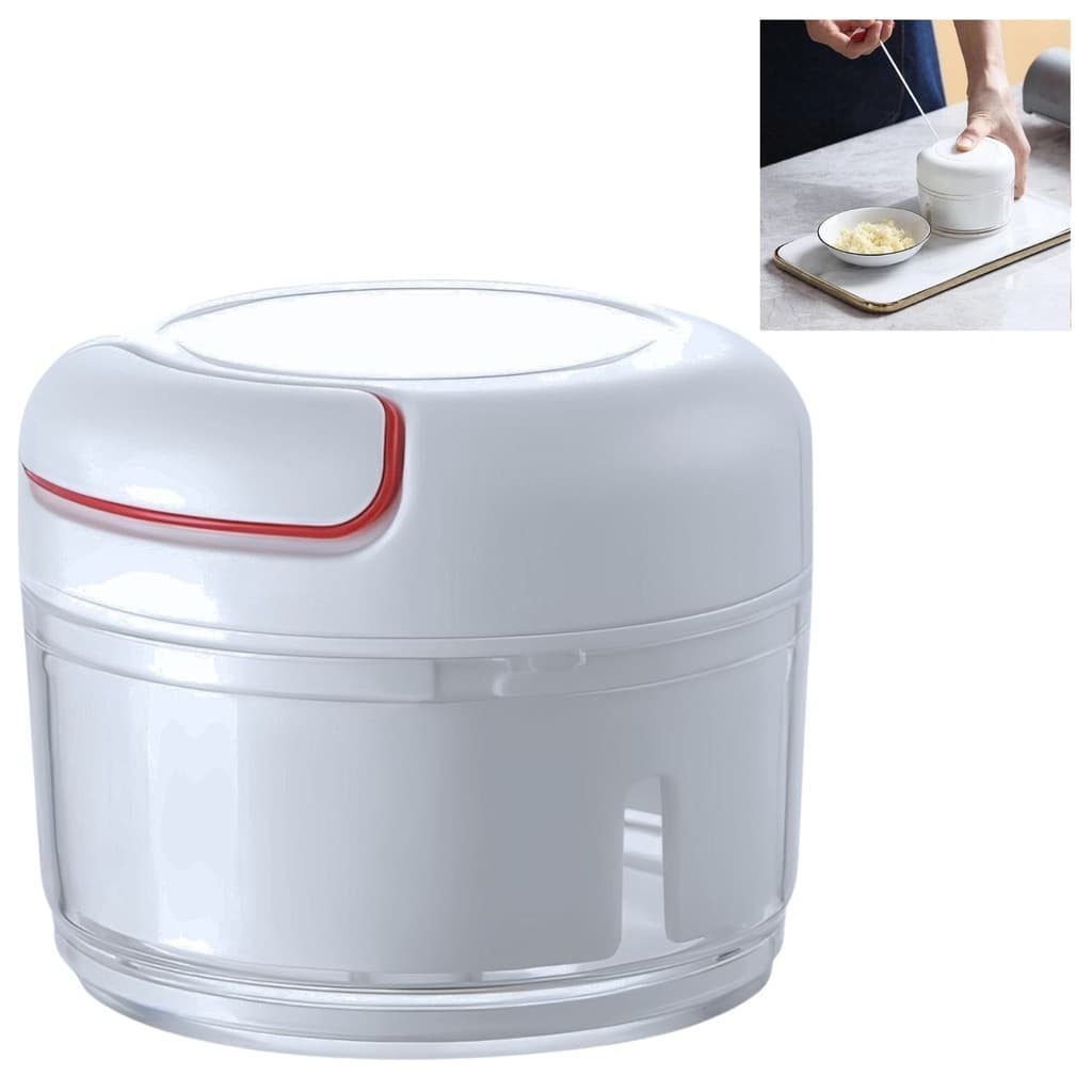 KIT 2 MINI PROCESSADOR DE ALIMENTOS MANUAL COM 2 LAMINAS