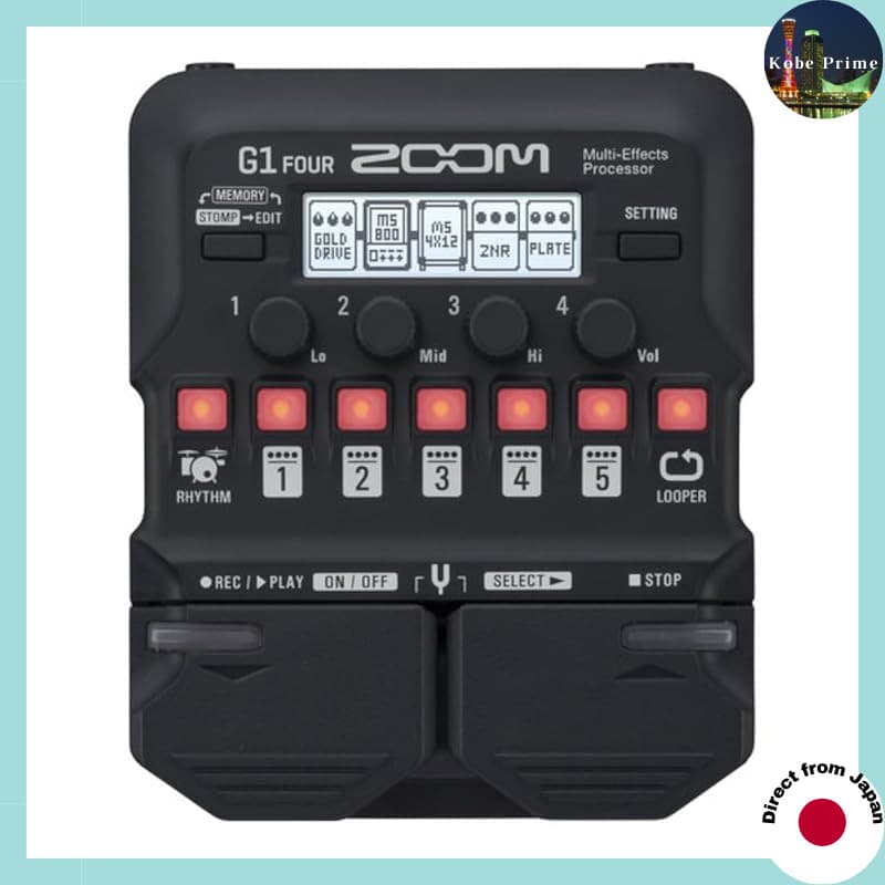 "ZOOM Multi-Effects Guitar Processor with Built-in Amp Models and Drum Machine"