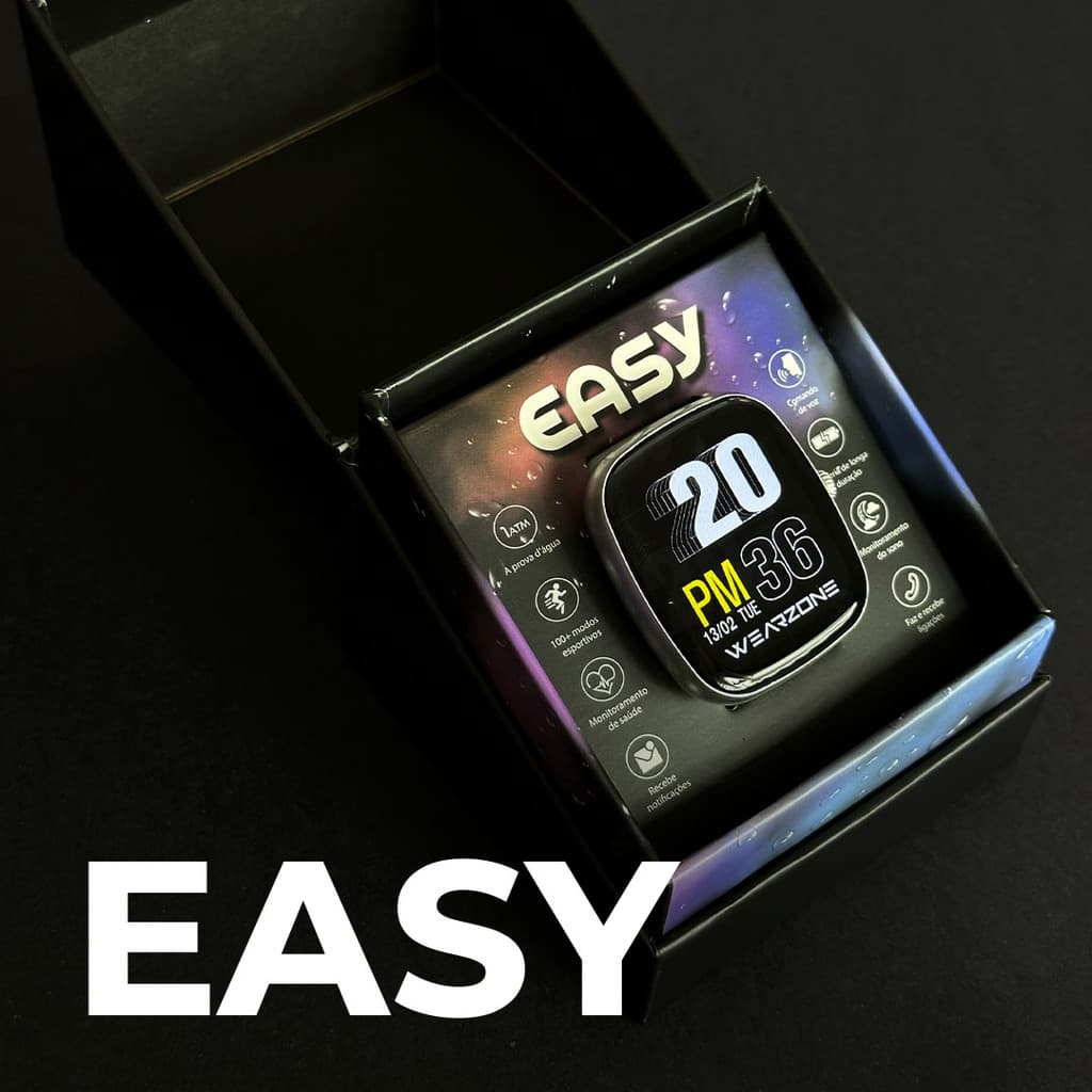 RELÓGIO SMARTWATCH EASY APROVA DAGUA BATERIA ATE 7 DIAS ORIGINAL WEARZONE - LANÇAMENTO 2025