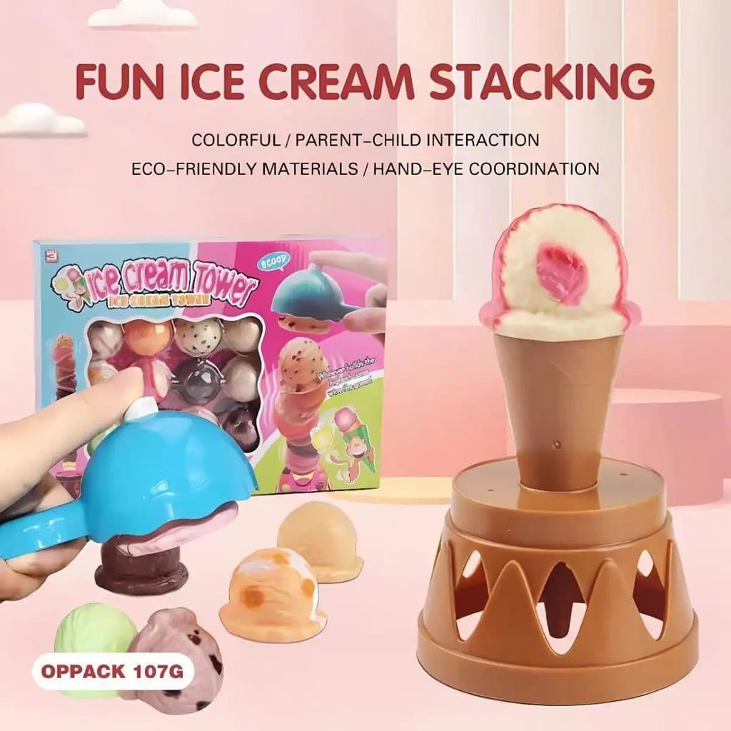 Brinquedos Educativos para Crianças, Brinquedos de Construção de Sorvete, Ferramentas de Aprendizagem Precoce, Brinquedo