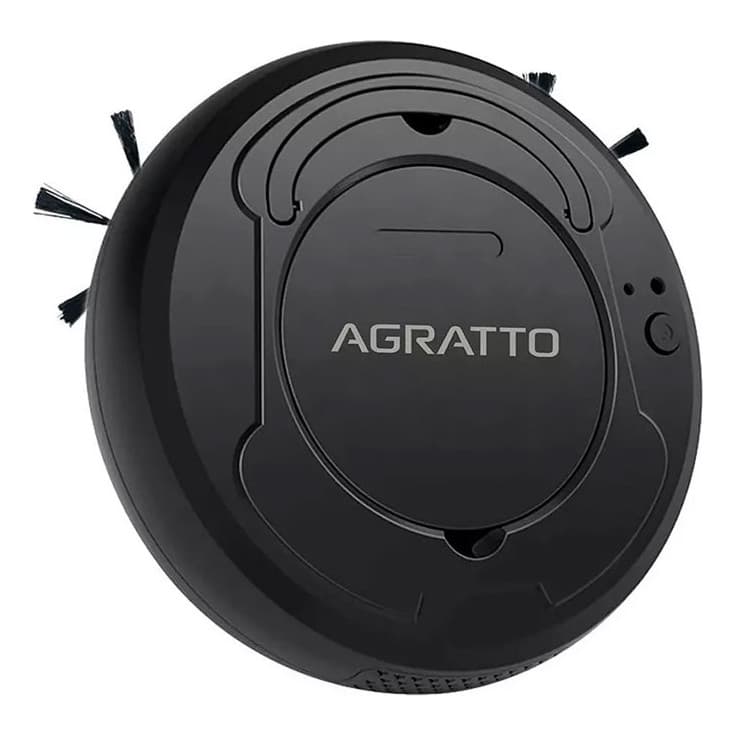 Aspirador De Pó 3 Em 1 Robô Praticci - Agratto Preto Bivolt