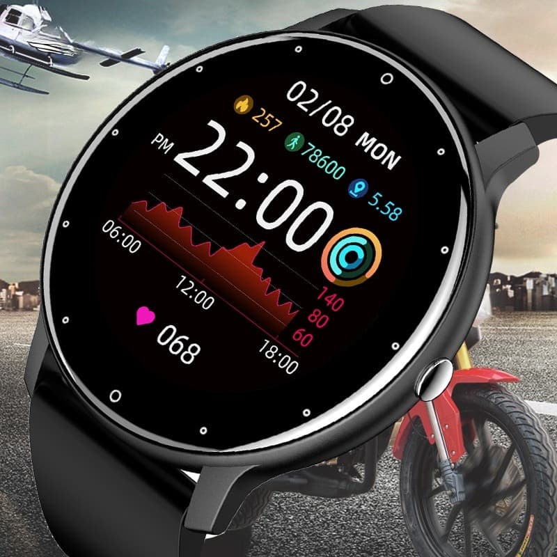 Relógio Smart Watch Men Tela Full Touch Screen Esportivo IP67 Bluetooth À Prova D'água Para Android ios smartwatch