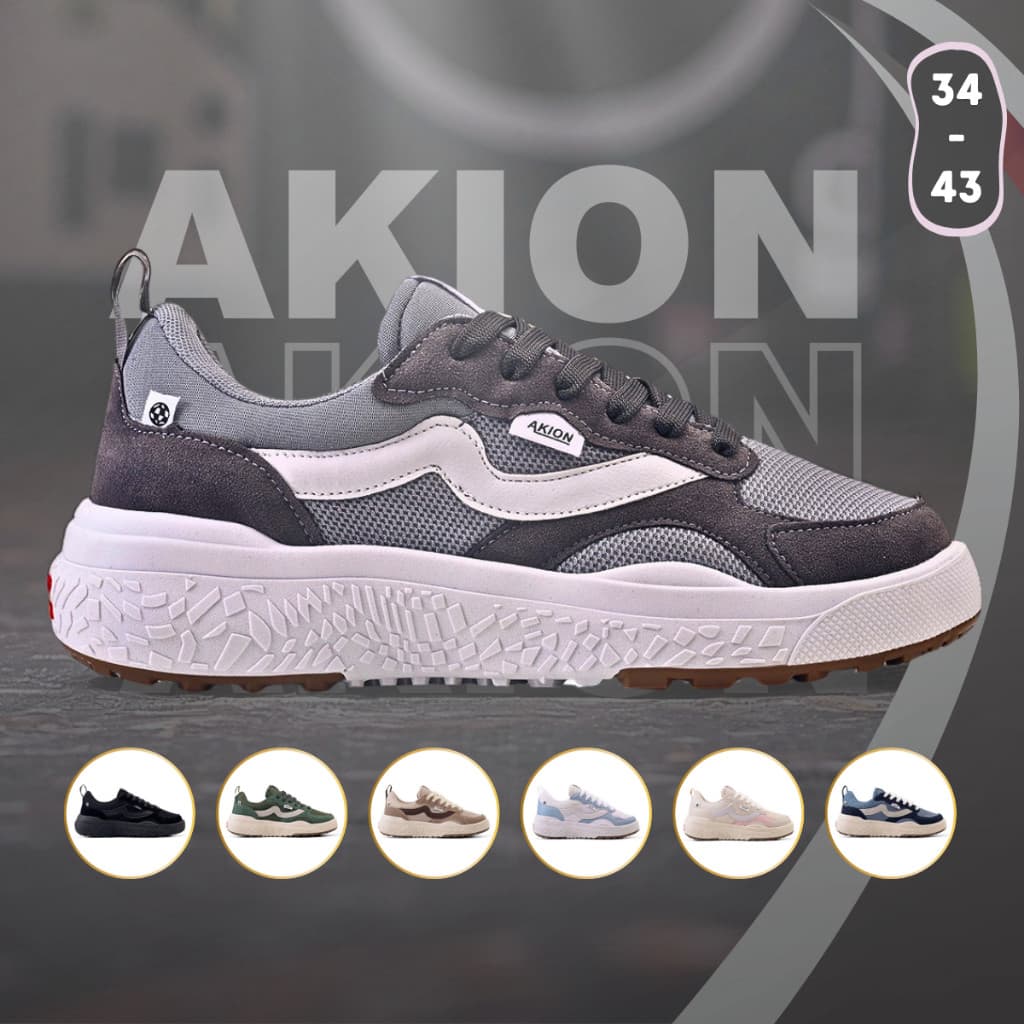 Tênis Akion Casual Skate School Sneaker Preto Branco 34 ao 43 - Oferta Relâmpago