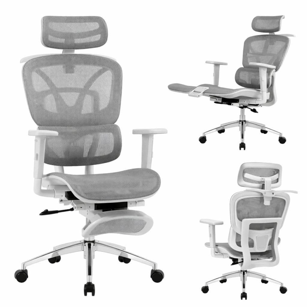 Cadeira Shenzhen Ergonômica Premium Mesh Gamer Executiva Presidente Diretor Apoio de Cabeça Lombar e Descanso de Pernas