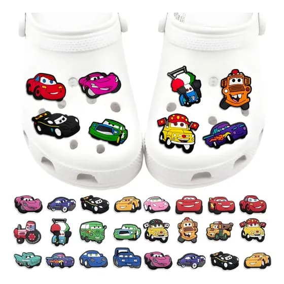 Kit Pins Bottons Relâmpago Carros Mcqueen De Crocs Babuche Cor Colorido Carros Cars