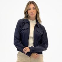 Jaqueta Facinelli em Veludo Cotelê com Zíper Feminina